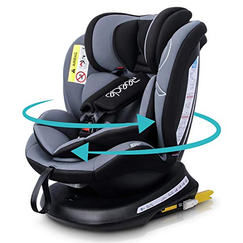 Reecle 360 Swivel Car Seat for Babies (Black)