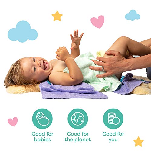 Little Gubbins 6 Bamboo Wash Cloths - Soft & Absorbent