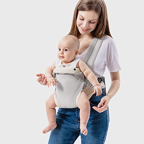 SONARIN 4-in-1 Soft Cotton Baby Carrier, Breathable & Lightweight