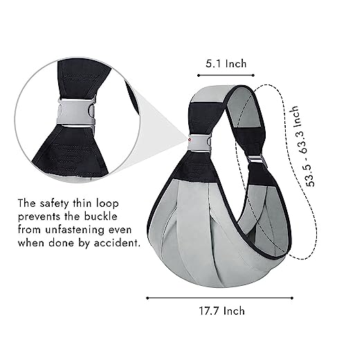 Breathable Adjustable Baby Sling Carrier for 0-36 Months