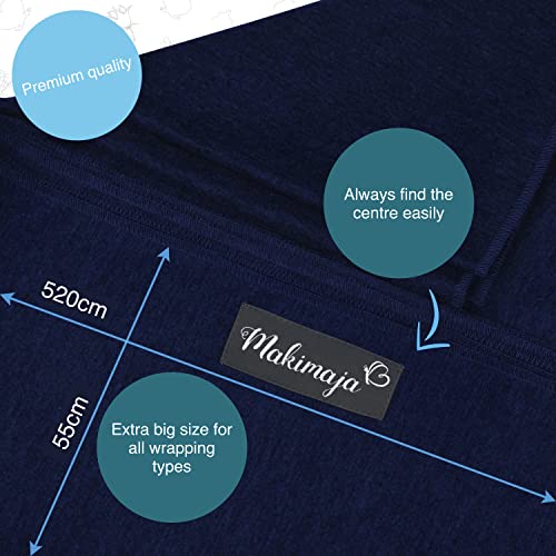 Navy Blue Cotton Baby Wrap Carrier - Up to 15kg