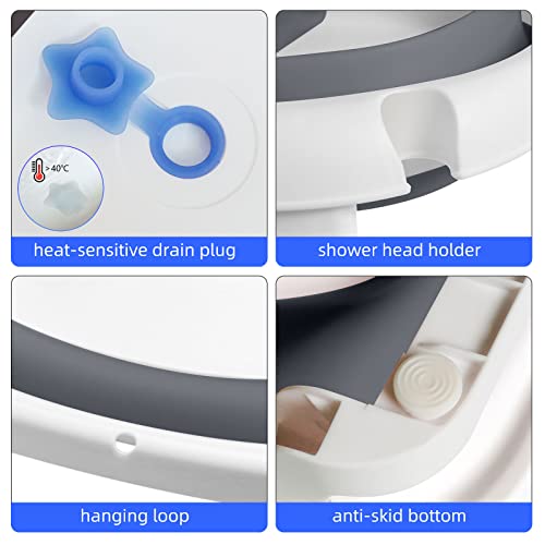 Foldable Baby Bath Tub with Support Cushion