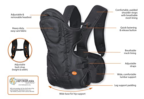 Dreambaby Manhattan 3-in-1 Adjustable Baby Carrier - Black