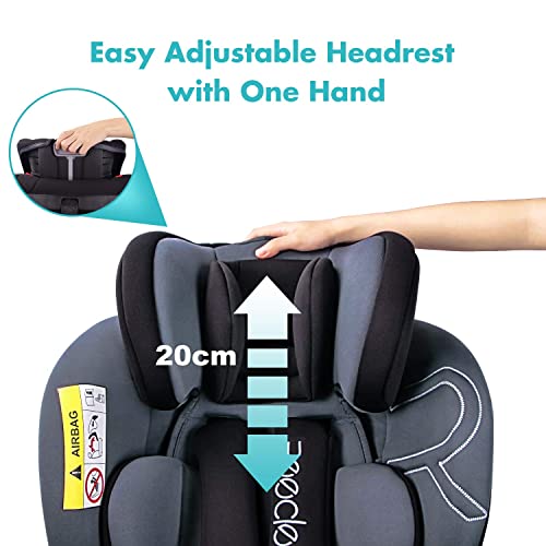 Reecle 360 Swivel Car Seat for Babies (Black)