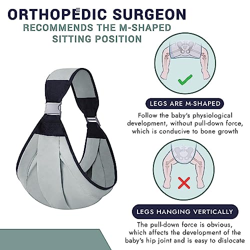 Breathable Adjustable Baby Sling Carrier for 0-36 Months