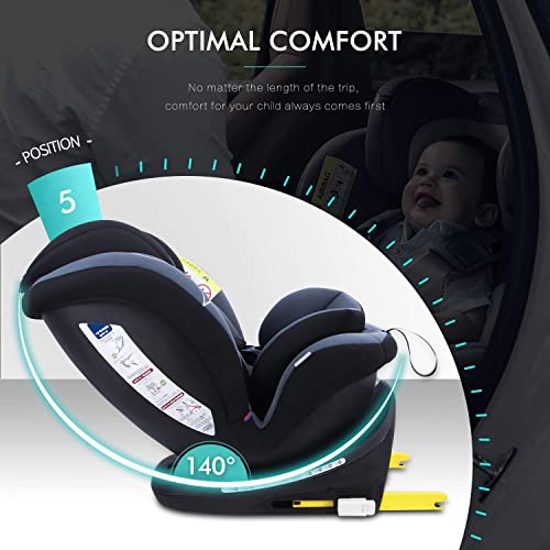 Reecle 360 Swivel Car Seat for Babies (Black)