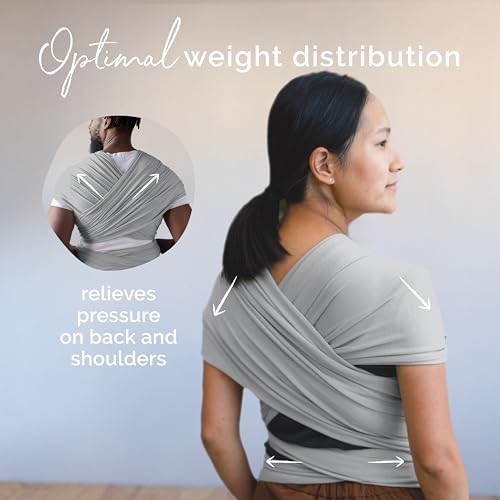 Boba Wrap Baby Carrier, Serenity Grey - Stretchy Infant Sling