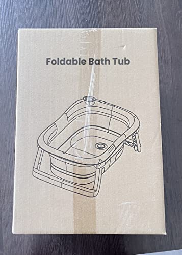 Foldable Baby Bath Tub with Seat Support, Portable