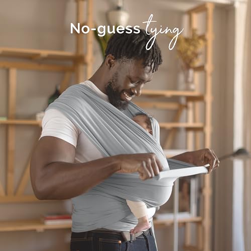 Boba Wrap Baby Carrier, Serenity Grey - Stretchy Infant Sling