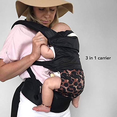 Nuby Leopard Print 3-in-1 Baby Carrier, Hip Healthy