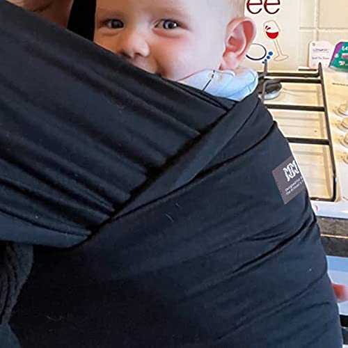 Bebamour All-in-1 Stretchy Baby Carrier Wrap, Black
