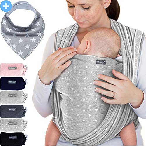 Light Grey Baby Wrap Carrier - Soft Cotton