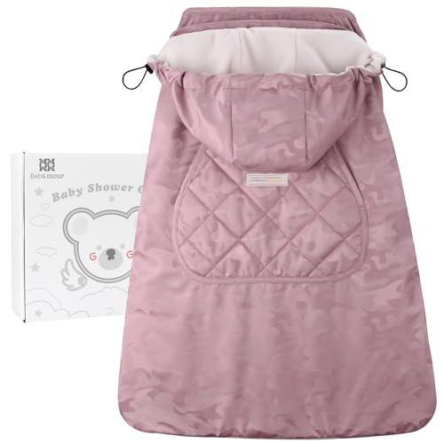 Bebear Universal Winter Hoodie Baby Carrier Cover (Army Pink)