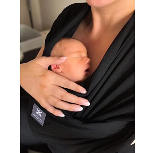Bebamour All-in-1 Stretchy Baby Carrier Wrap, Black