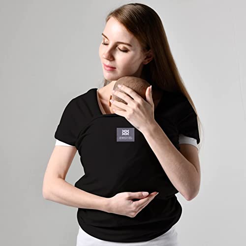 Bebamour All-in-1 Stretchy Baby Carrier Wrap, Black