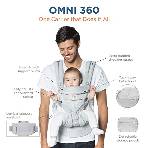 Ergobaby 4-Position Omni 360 Baby Carrier, Midnight Blue