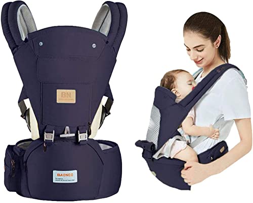 Breathable Baby Carrier with Hip Seat, 3-in-1