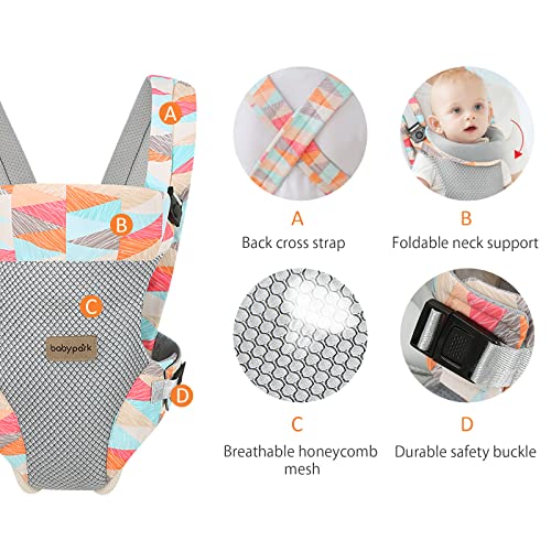 SONARIN 4-in-1 Breathable Baby Carrier, Ergonomic & Lightweight