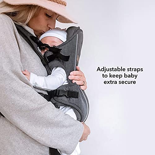Nuby Baby Carrier: Ergonomic, Adjustable, Lightweight (Dark Grey)