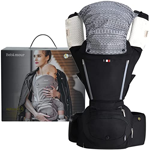 Bebamour Foldable 6-in-1 Baby Carrier with Hipseat