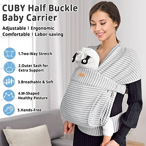 CUBY Baby Wrap Carrier - Hands-Free Butterfly Back