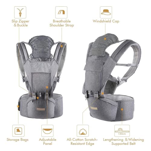 6-in-1 Baby Carrier: Ergonomic, Adjustable for Newborn to Toddler