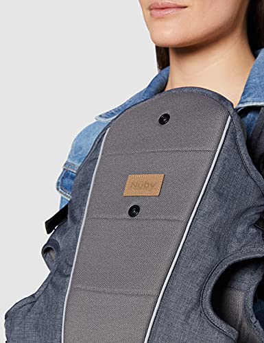 Nuby Baby Carrier: Ergonomic, Adjustable, Lightweight (Dark Grey)