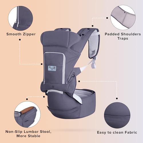 MATERCUBS Ergonomic Baby Carrier with Hip Seat