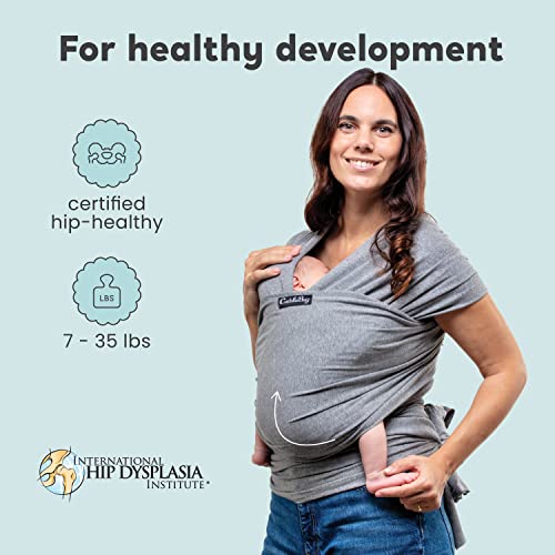 CuddleBug Baby Wrap - Soft & Stretchy - Grey