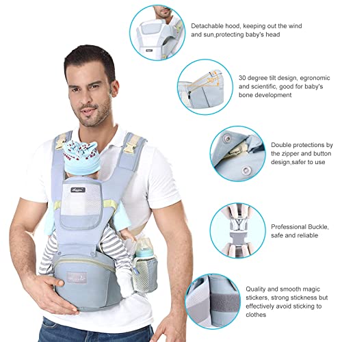 Breathable Baby Carrier for Newborn to Toddler - Baby Blue