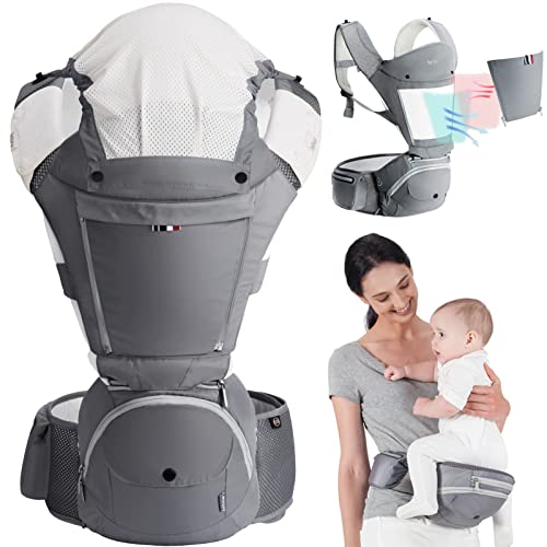 Bebamour Foldable 6-in-1 Baby Carrier with Hipseat