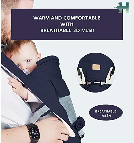 Breathable Baby Carrier with Hip Seat, 3-in-1