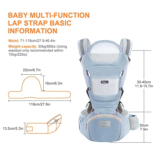 Breathable Baby Carrier for Newborn to Toddler - Baby Blue