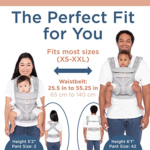 Ergobaby Omni 360 Baby Carrier Positions, Pearl Grey