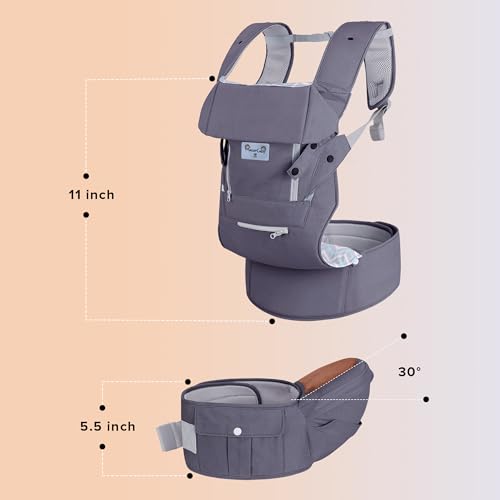 MATERCUBS Ergonomic Baby Carrier with Hip Seat