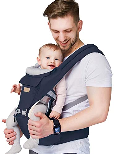 Breathable Baby Carrier with Hip Seat, 3-in-1