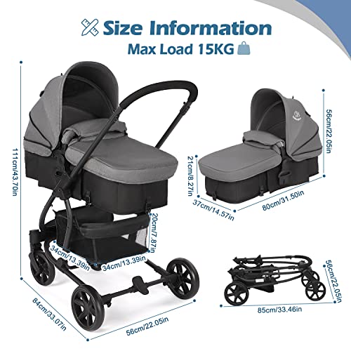 Hello-5ive Foldable Lightweight Baby Stroller with Accessories