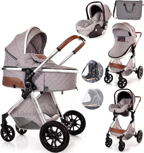 Lightweight 3 in 1 Travel System Pram