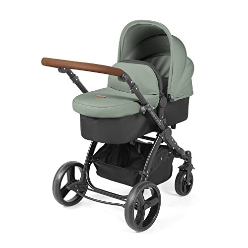 Ickle Bubba Stomp Urban 3 in 1 baby travel system - Matte Black/Sage Green/Tan