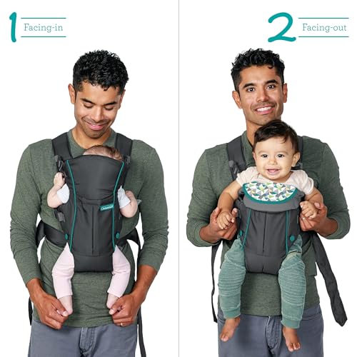 Ergonomic Grey Infantino Baby Carrier with Hip Seat