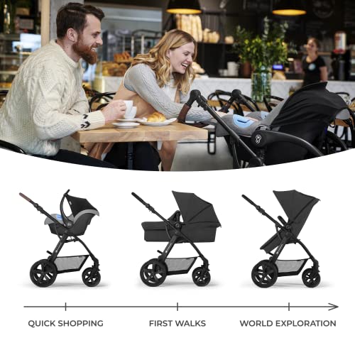 Kinderkraft 3-in-1 Pram Set - MOOV, Black