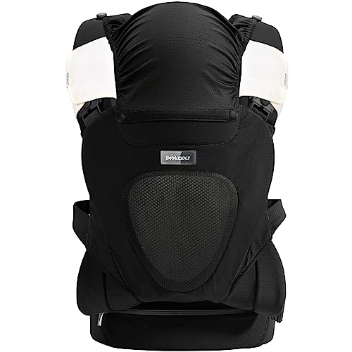 Bebamour Baby Carrier Front and Back with Accessories, Black