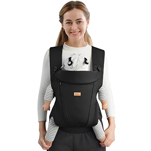 CUBY Easy Breathable Baby Carrier, Adjustable, Black