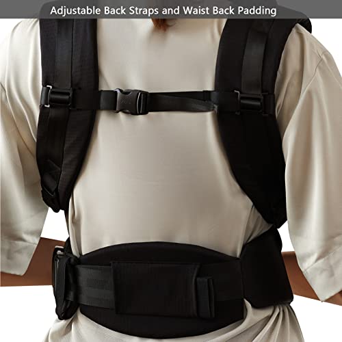 Bebamour Baby Carrier Front and Back with Accessories, Black
