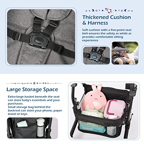 Hello-5ive Foldable Lightweight Baby Stroller with Accessories