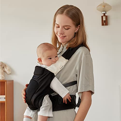 Bebamour Baby Carrier Front and Back with Accessories, Black