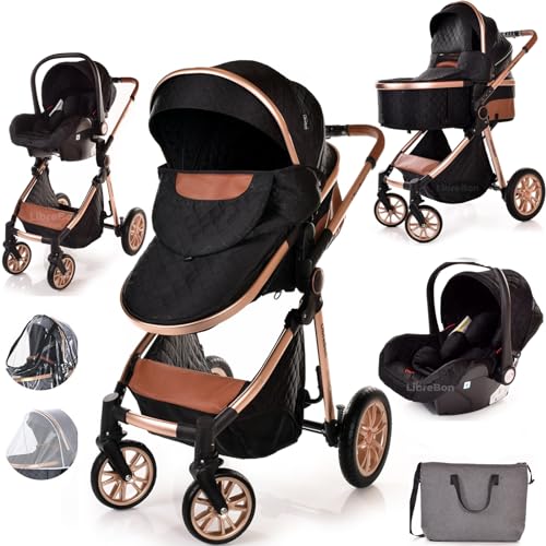 Lightweight Stroller Pram: Newborn to Toddler Rose Gold