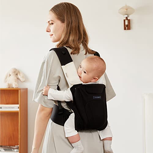 Bebamour Baby Carrier Front and Back with Accessories, Black