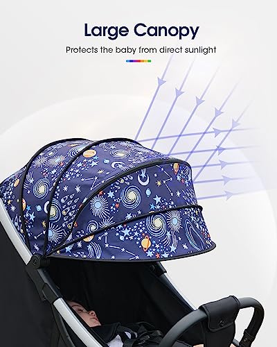 Sivio Aluminum Frame Baby Stroller: Multiposition Recline