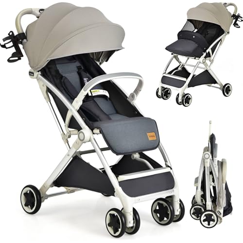 Foldable Baby Stroller with Adjustable Canopy, Lightweight